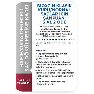 Bioxcin Genesis 3 Al 2 Öde Kuru-Normal Saçlar İçin Şampuan 3*300ml