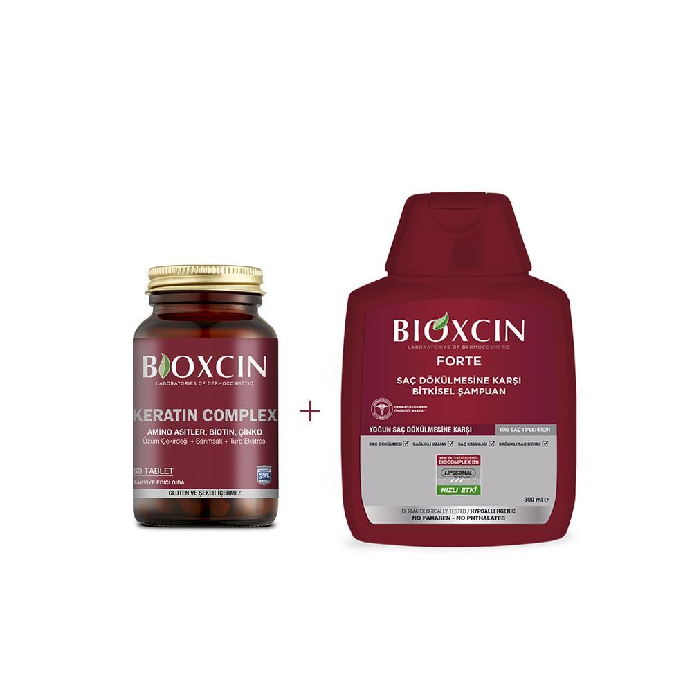 Bioxcin Keratin Complex 500 mg 60 Tablet & Bioxcin Forte 300 ml Şampuan Hediye