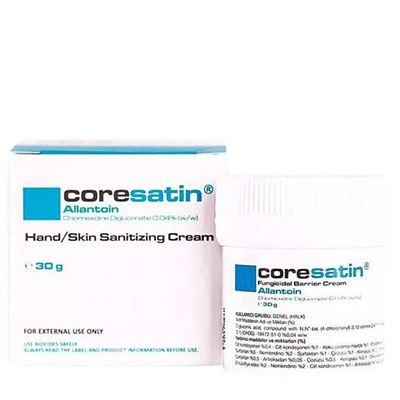 Coresatin Allantoin Fungicidal Cream Cilt Bakım Kremi Kavanoz Mavi 30 gr