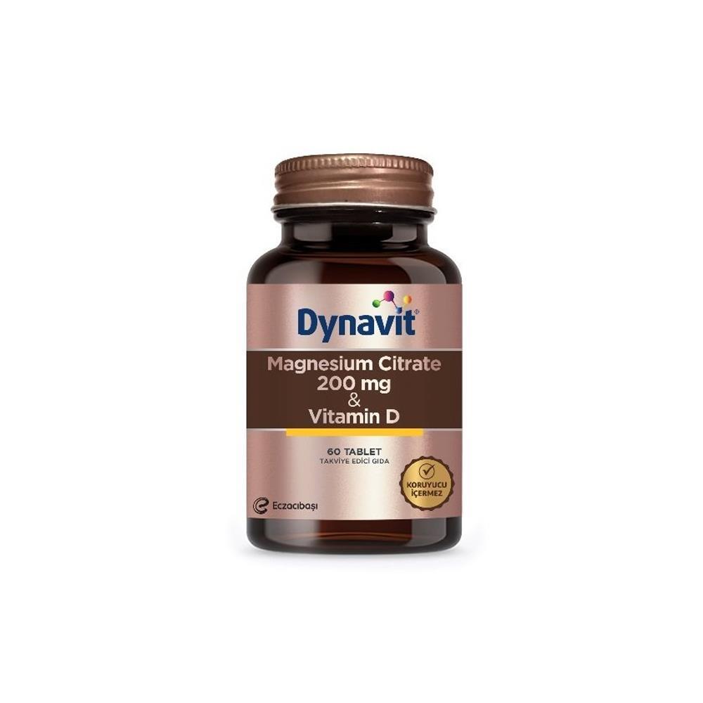 Dynavit Magnesium Citrate 200 mg & Vitamin D 60 Tablet