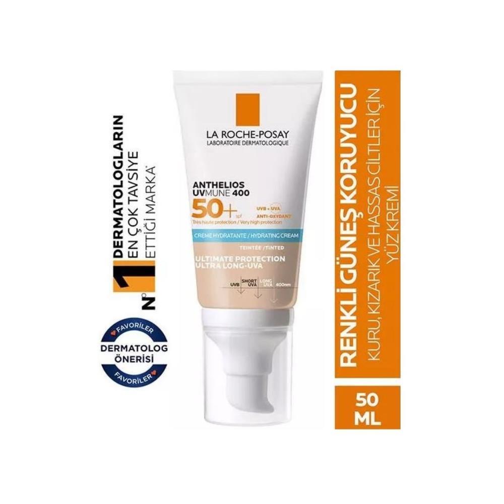 La Roche Posay Anthelios UVMune Hydrating BB Cream Tinted Spf50 Hassas ve Kuru Cilt için Renkli Yüz Güneş Koruyucu 50ml