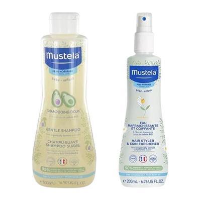 Mustela Banyo Seti Papatya Özlü Gentle Şampuan 500 ml & Skin Freshener Saç ve Vücut Spreyi 200 ml