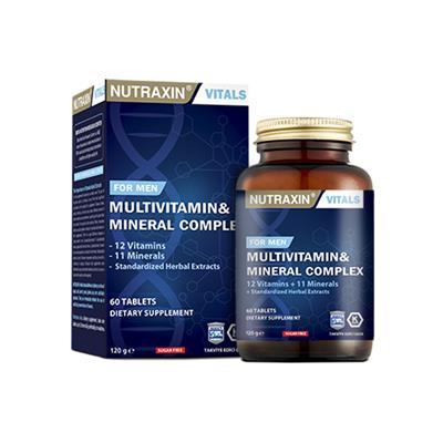 Nutraxin Multivitamin ve Mineral Kombinasyonu (Erkek) 60 Tb