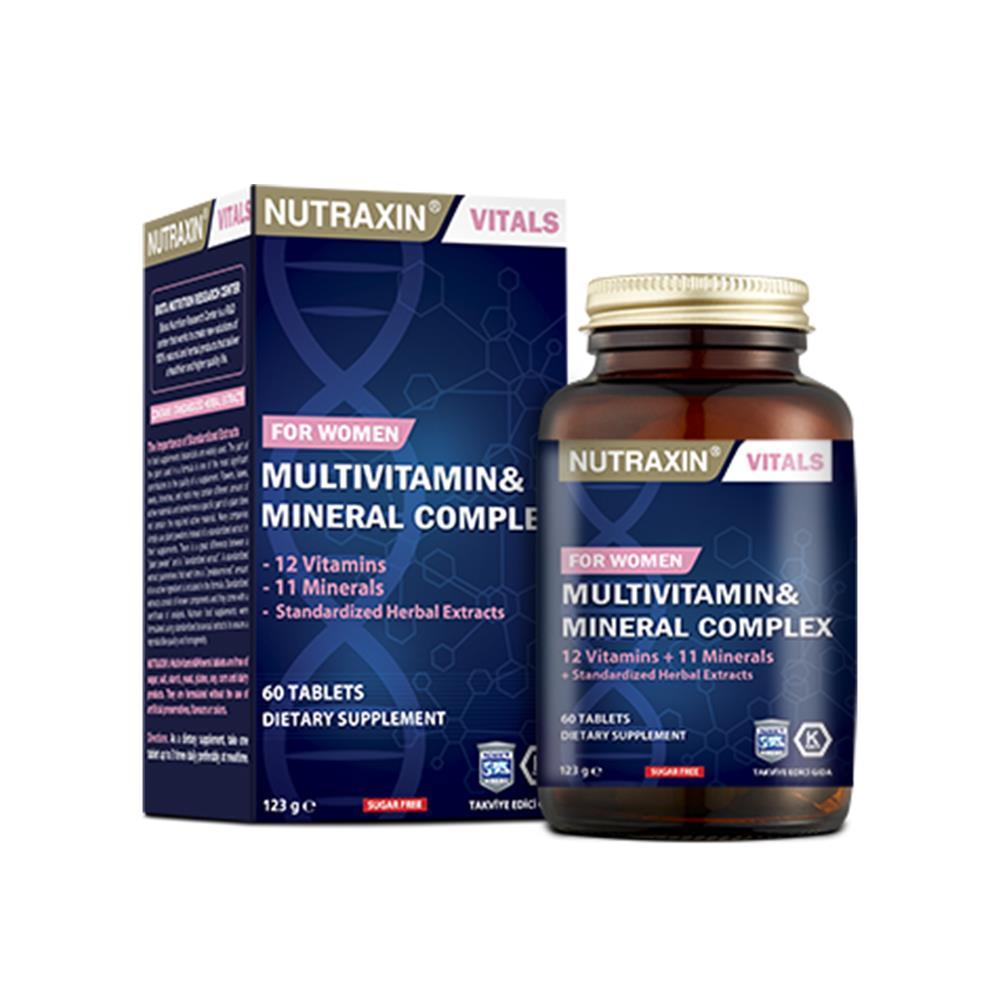 Nutraxin Women's Multivitamin ve Mineral Kombinasyonu 60 Tb