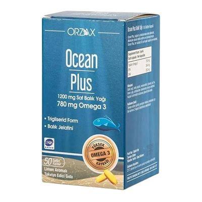 Orzax Ocean Plus 1200 mg Balık Yağı 780 mg Omega 3 50 Kapsül