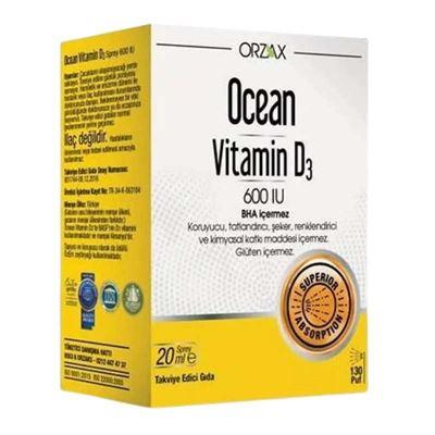 Orzax Ocean Vitamin D3 600 IU 20 ml Sprey