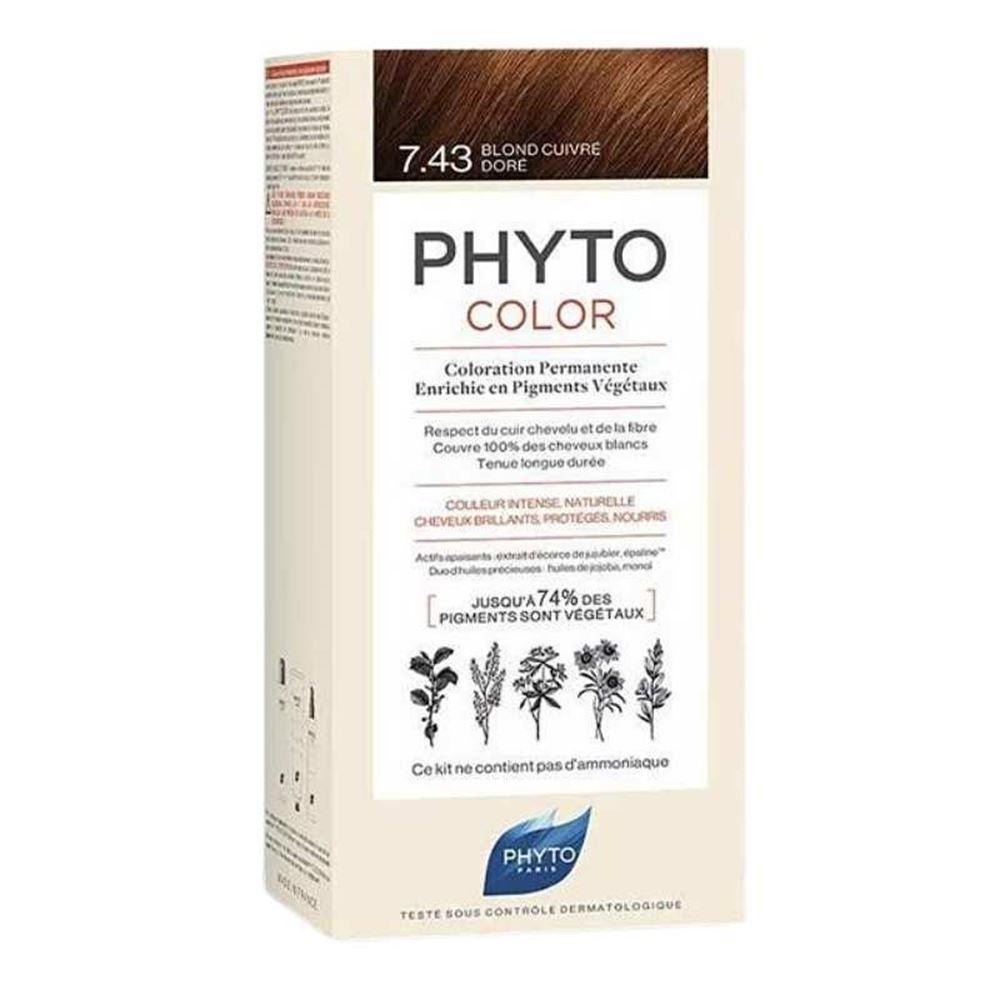 Phyto Phytocolor 7.43 Blonde Cuvre Dore (Kumral Bakır Dore) Bitkisel Saç Boyası