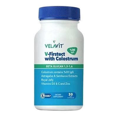 Velavit V-Firstect with Colostrum Takviye Edici Gıda 30 Kapsül