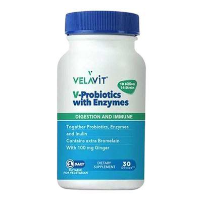 Velavit V-Probiotics  With Enzymes 30 Kapsül