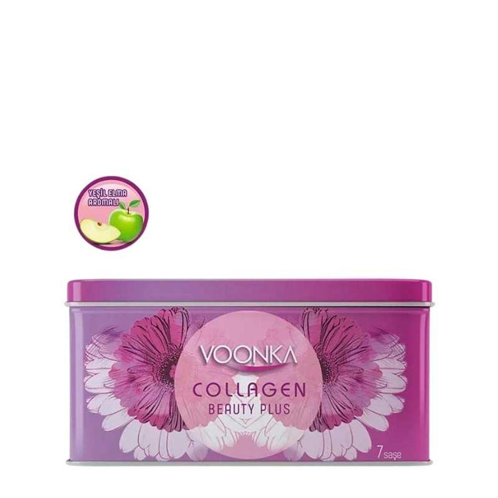 Voonka Collagen Beauty Plus 7 Saşe Kolajen İçeren Takiviye Edici Gıda Yeşil Elma