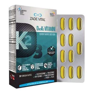 Zade Vital D3+K2 Vitamini 30 Blister Kapsül