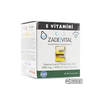 Zade Vital E Vitamini Patlatılabilen 25 Kapsül