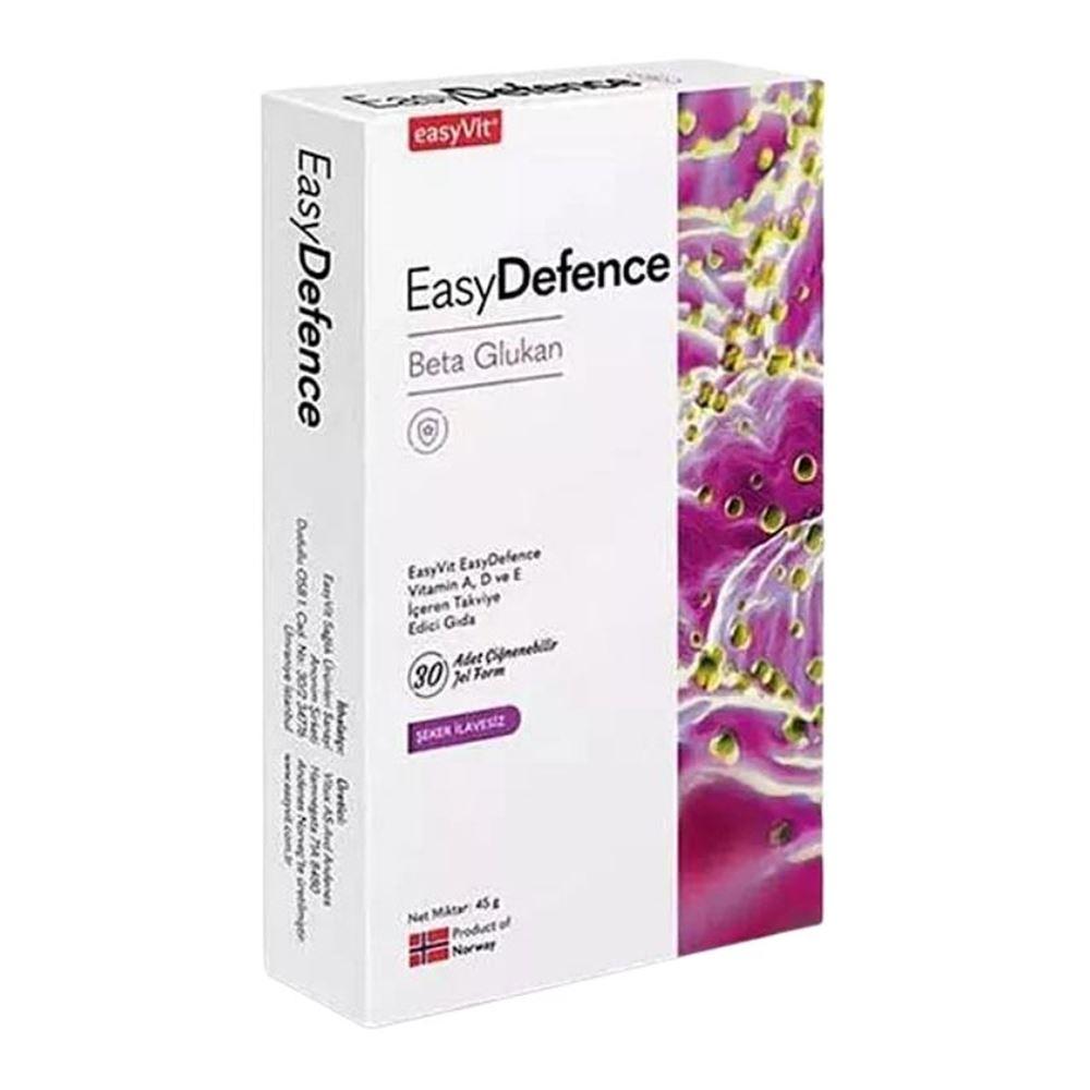 EasyVit EasyDefence Beta Glukan Çiğnenebilir Vitamin A, D Ve E İçeren Takviye Eici Gıda Tablet 30 Adet