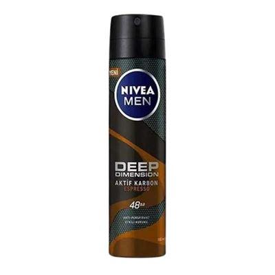 Nivea Men Anti-Perspirant Deep Dimension Aktif Karbon Espresso Etkili Koruma Sprey Deodorant 150ml