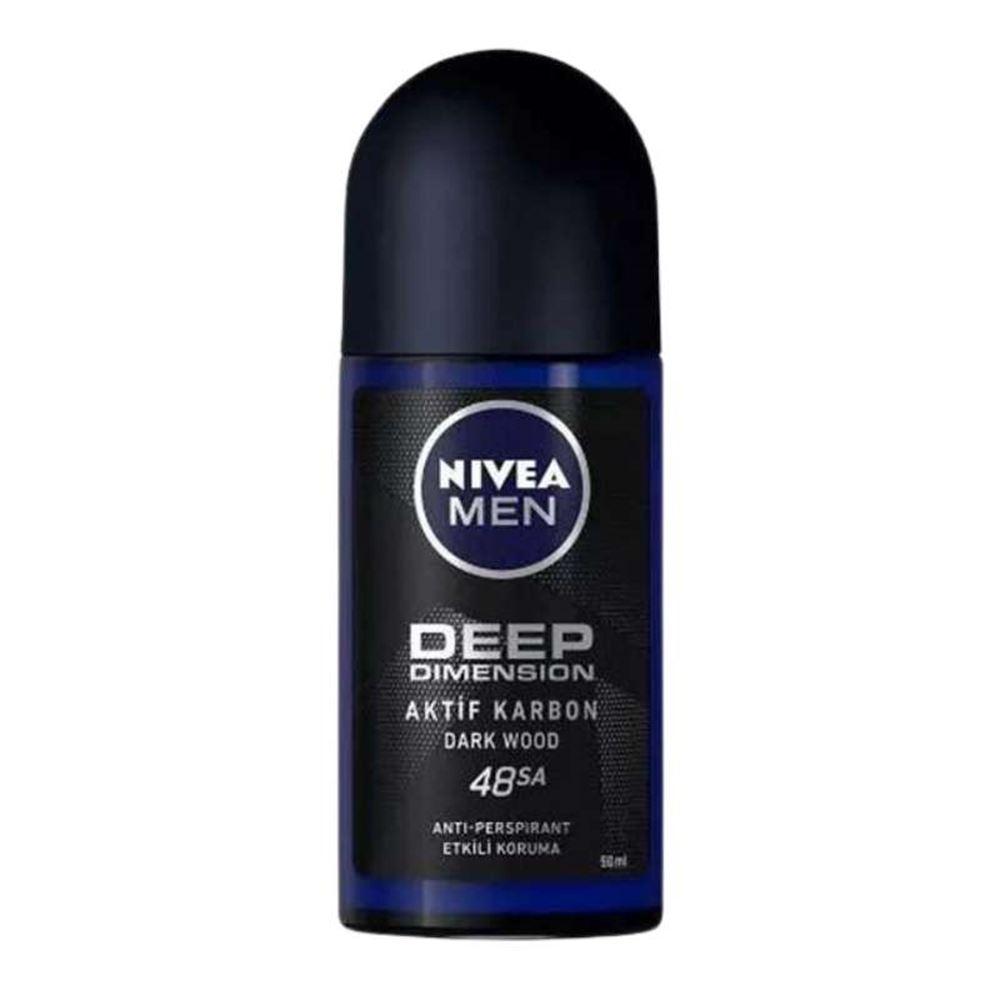 Nivea Men Anti-Perspirant Deep Dimension Aktif Karbon Dark Wood Etkili Koruma Roll-On Deodorant 50ml