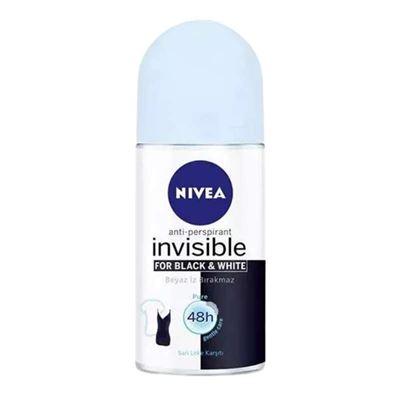 Nivea Anti-Perspirant Invisible For Black & White Pure Roll-On Deodorant 50ml