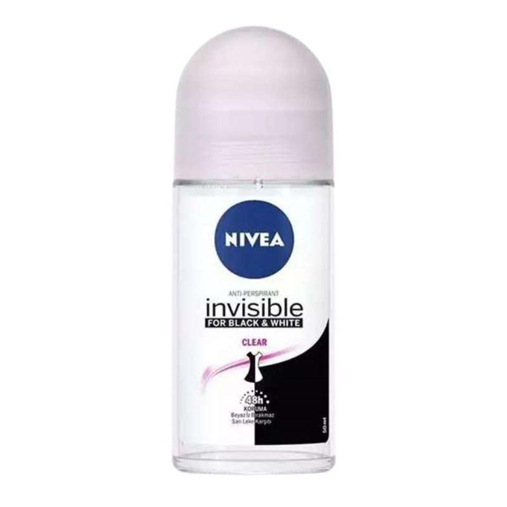 Nivea Anti-Perspirant Invisible For Black & White Clear Roll-On Deodorant 50ml