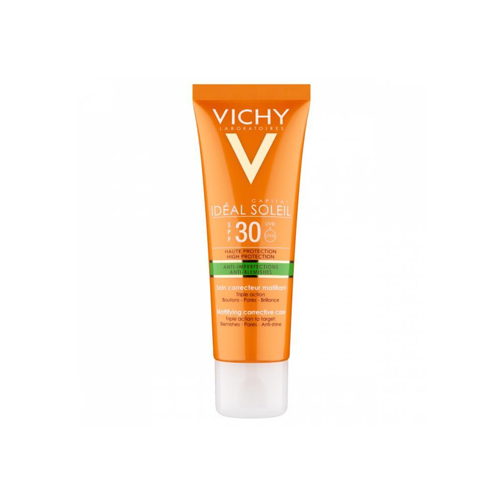 Vichy Ideal Soleil Anti Imperfections Anti Blemish Care SPF30  Yağlı Ciltler İçin Güneş Koruyucu 50 ml