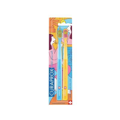 Curaprox Cs 5460 Bathroom Edition Ultra Soft 2li Diş Fırçası (Mavi-Sarı)