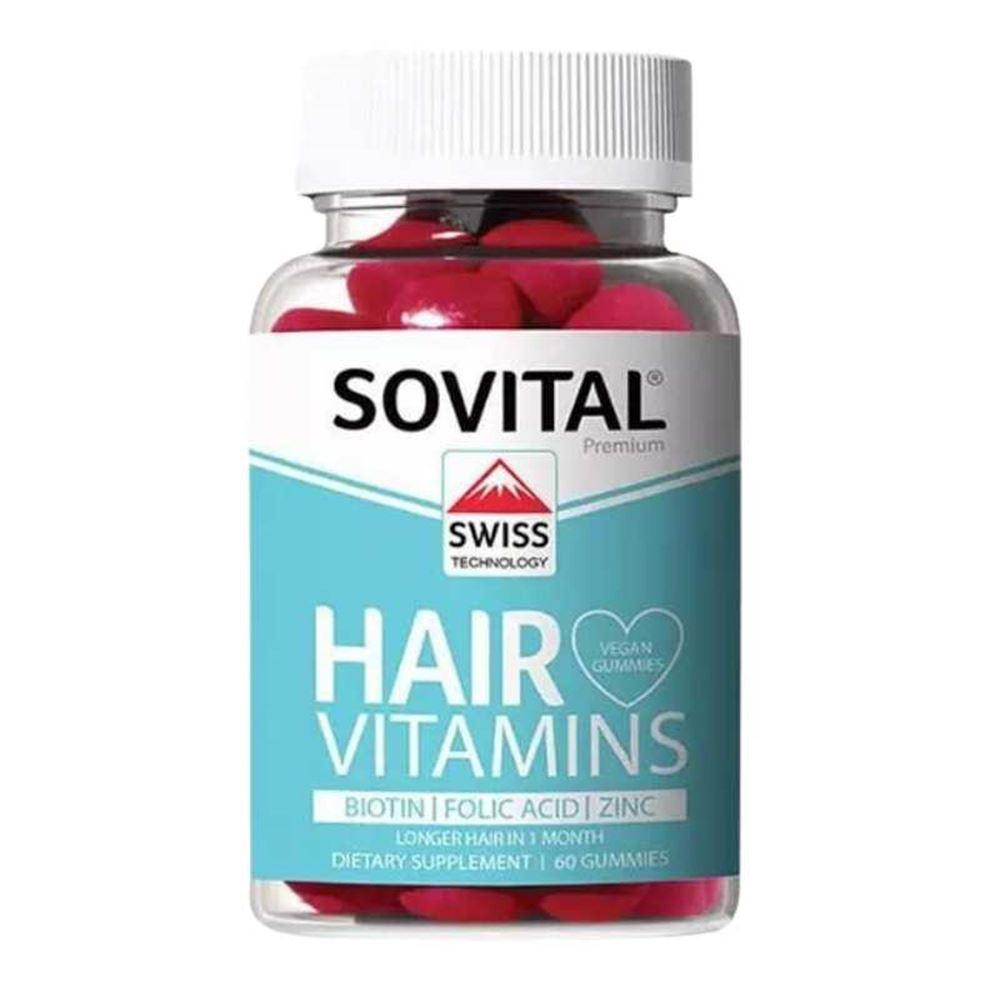 Sovital Hair Vegan Gummies Saç Vitamini 60 Çiğnenebilir Form