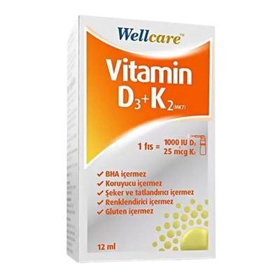 Wellcare Vitamin D3 + K2 12 ml