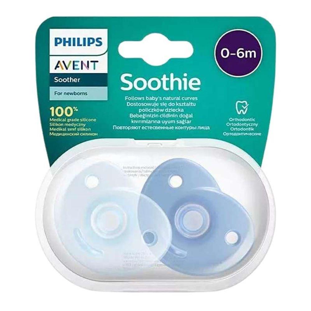 Philips Avent Soothie 0-6 Ay İkili Emzik Seti (Mavi)
