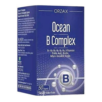 Orzax B Complex Takviye Edici Gıda 50 Kapsül