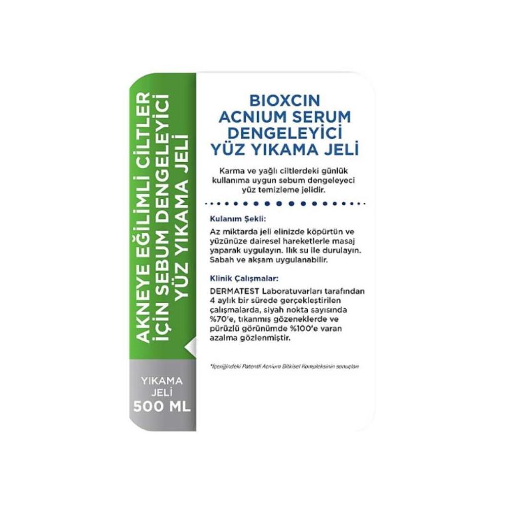 Bioxcin Acnium Sebum Dengeleyici Yüz Yıkama Jeli 500ml