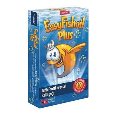 EasyFishoil Plus Tutti Frutti Aromalı 30 Çiğnenebilir Jel Kapsül