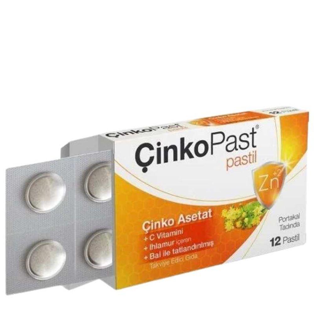 ÇinkoPast C Vitamin, Ihlamur, Bal 12 Pastil