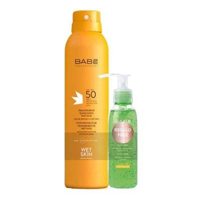 Babe Babe Transparent Sunscreeen Spray SPF50 200ml + AleoVera İçeren Jel 90ml