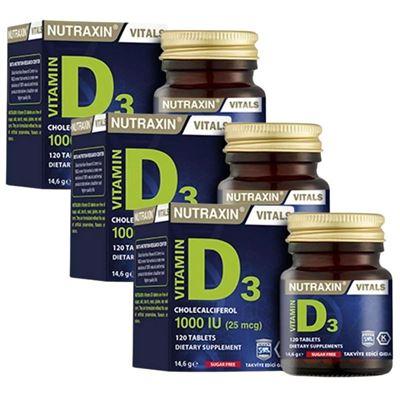 Nutraxin Vitamin D3 1000 IU 120 Tablet X3 Adet
