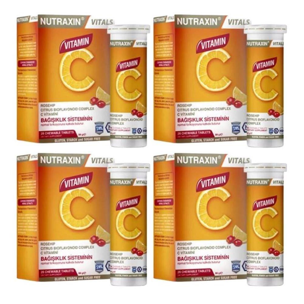 Nutraxin C Vitamini 28 Çiğneme Tableti X4 Adet