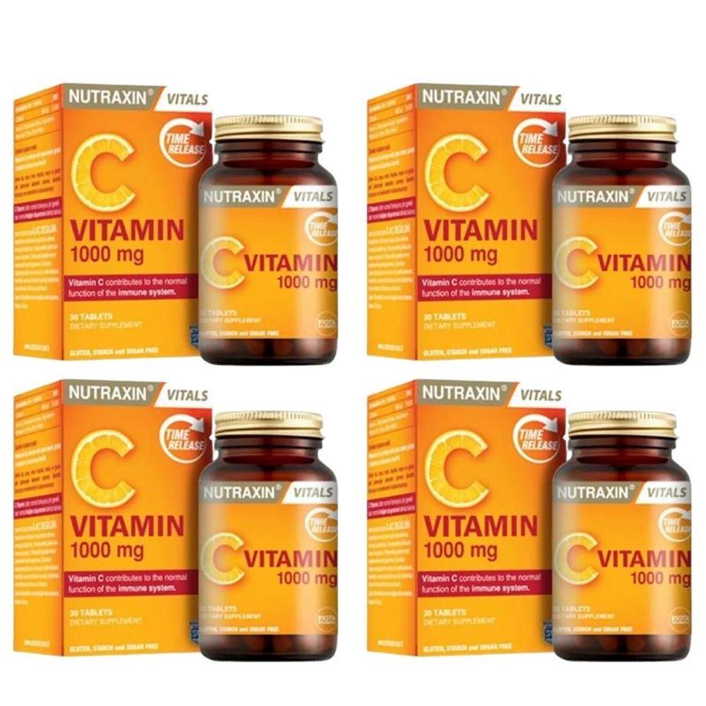 Nutraxin Vitamin C 1000 mg 30 Tablet X4 Adet