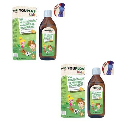 Youplus Kids Multi Vitamin ve Mineral Kompleksi 150 ML Şurup X2 Adet