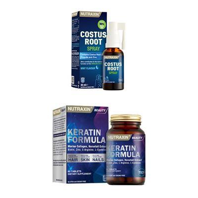 Nutraxin Costus Root 30 Ml + Keratin Formula 60 Tablet